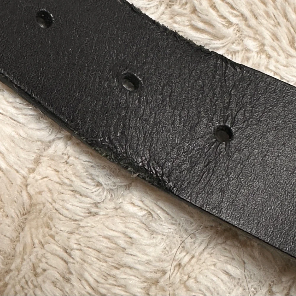 Levis Mens Black Genuine Leather Belt Sz Medium